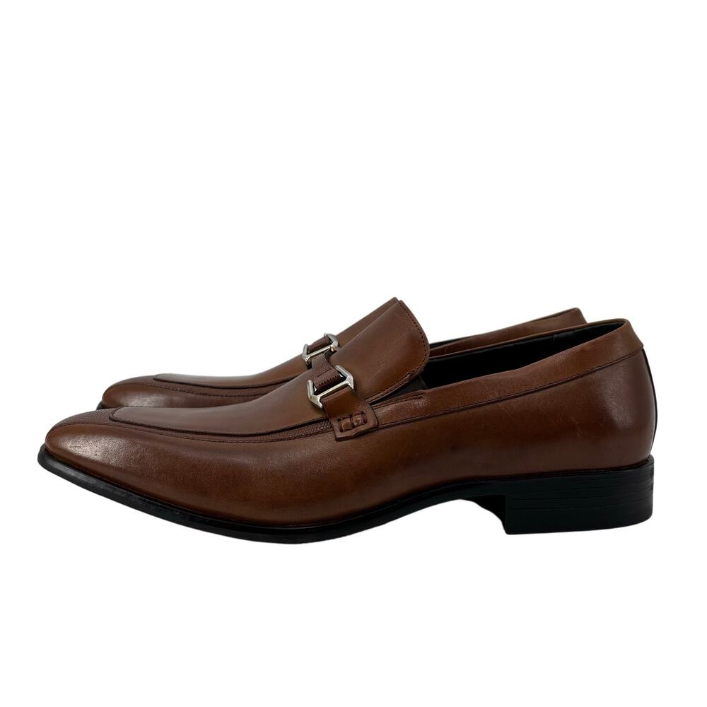 Stacy Adams Mens Size 10 Maxfield Slip On Loafer Brown Oxford Dress Shoes